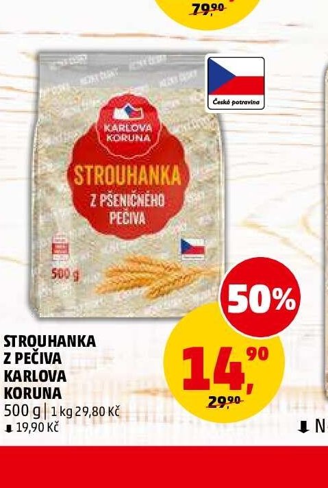 Strouhanka z pečiva Karlova Koruna