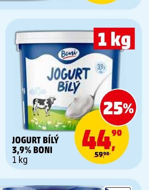 JOGURT BÍLÝ 3,9% BONI