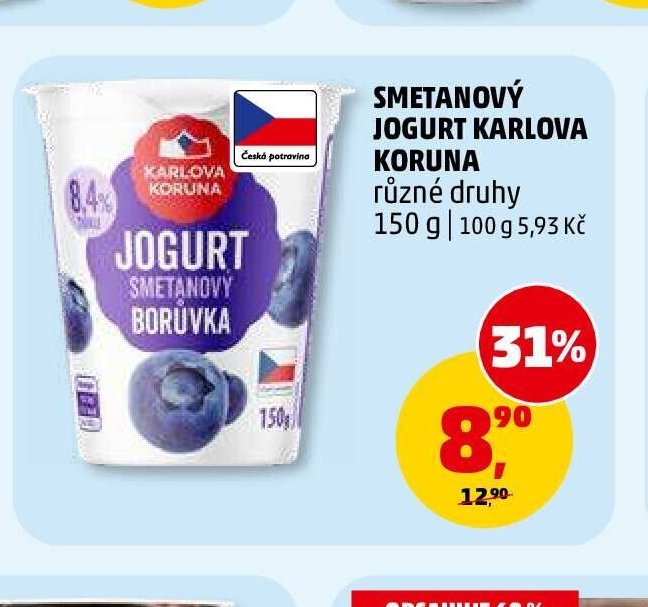 SMETANOVÝ JOGURT KARLOVA KORUNA