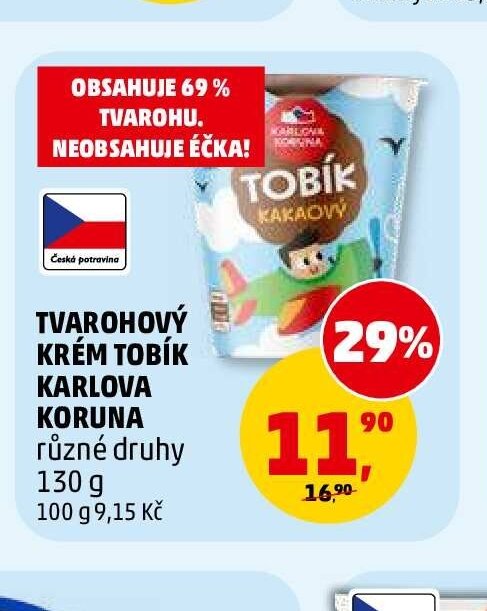 TVAROHOVÝ KRÉM TOBÍK KARLOVA KORUNA