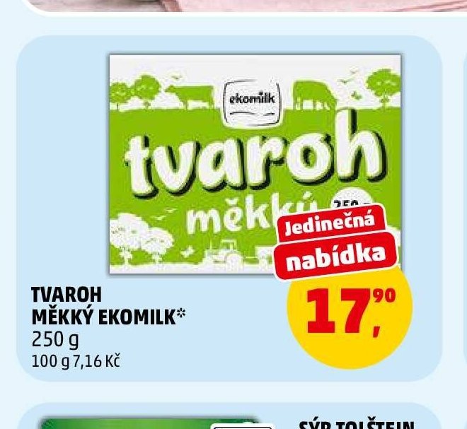Tvaroh měkký Ekomilk