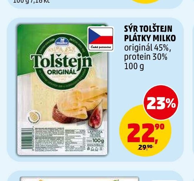 Sýr Tolštejn plátky Milko