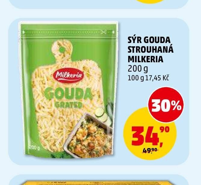 Sýr Gouda strouhaná Milkeria