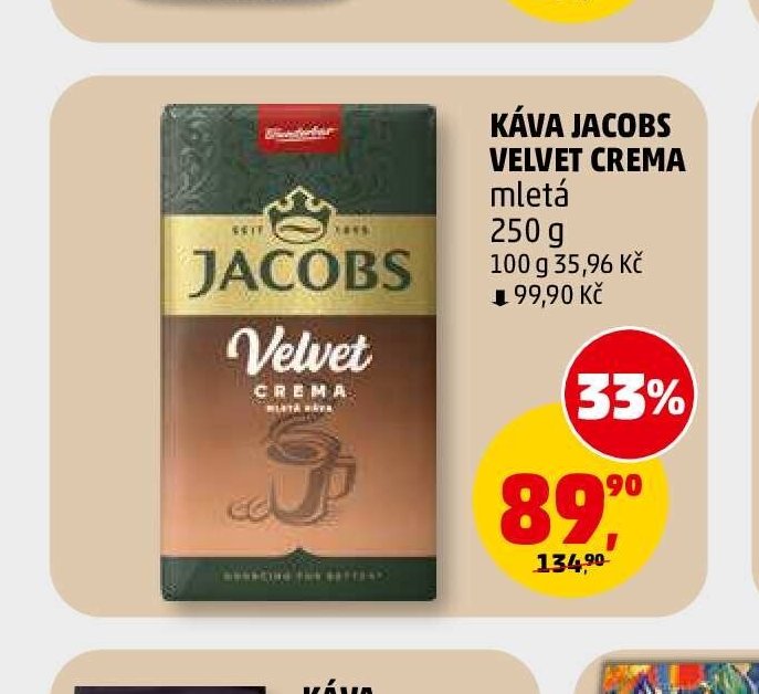 Káva Jacobs Velvet Crema