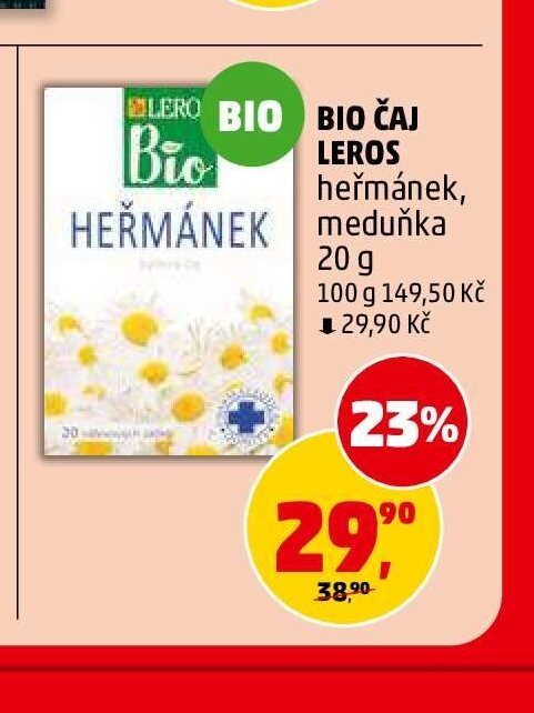 Bio čaj Leros heřmánek
