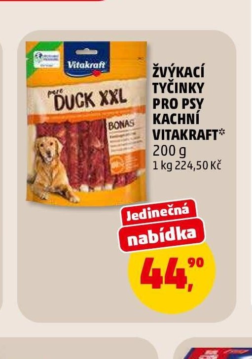 ŽVÝKACÍ TYČINKY PRO PSY KACHNÍ VITAKRAFT