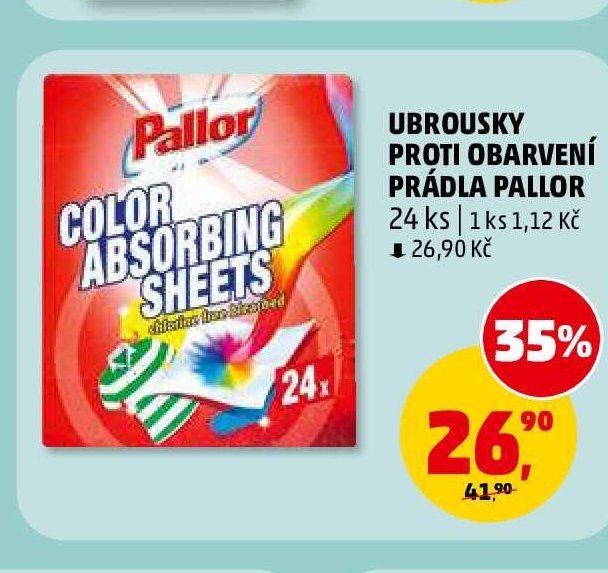 UBROUSKY PROTI OBARVENÍ PRÁDLA PALLOR