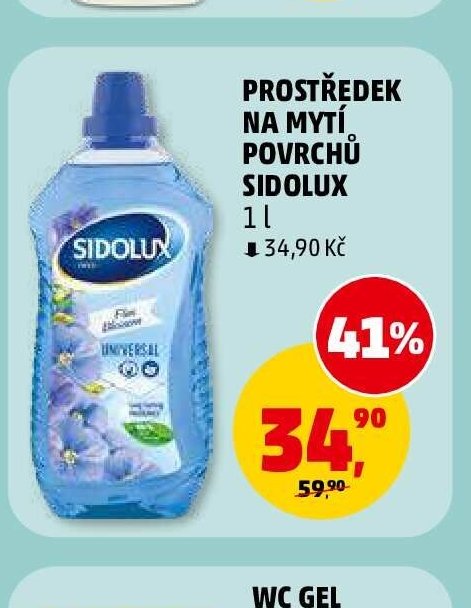 PROSTŘEDEK NA MYTÍ POVRCHŮ SIDOLUX
