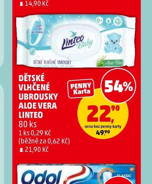 Dětské vlhčené ubrousky Linteo