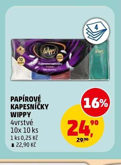 Papírové kapesníky Wippy