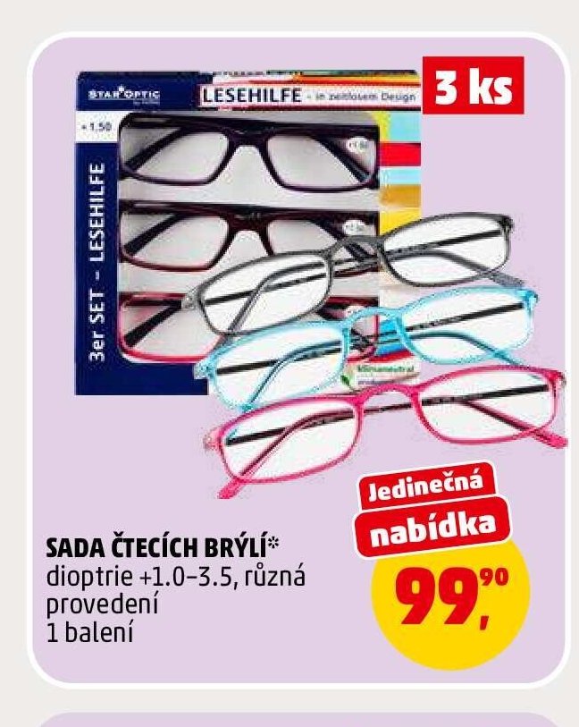 SADA ČTECÍCH BRÝLÍ