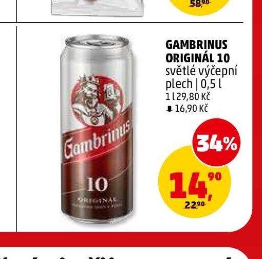 GAMBRINUS ORIGINÁL 10