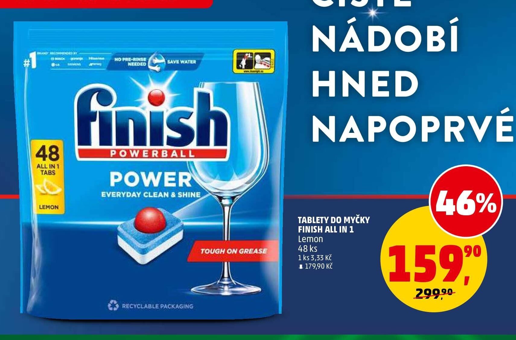 Tablety do myčky Finish All in 1 Lemon