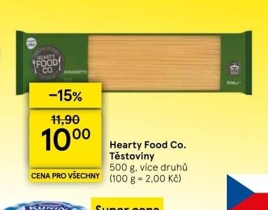 Hearty Food Co. Těstoviny
