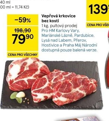Vepřová krkovice bez kosti