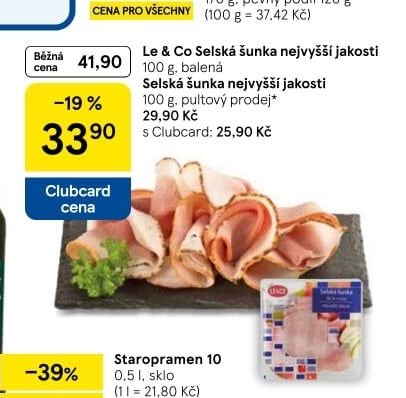 Le & Co Selská šunka nejvyšší jakosti