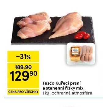 Tesco Kuřecí prsní a stehenní řízky mix