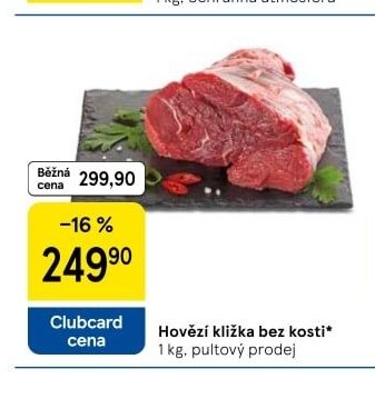 Hovězí kližka bez kosti