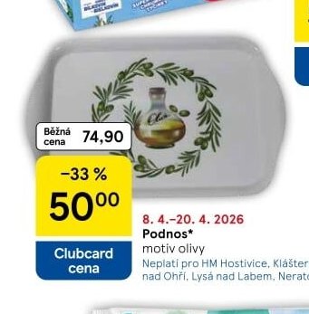 Podnos motiv olivy