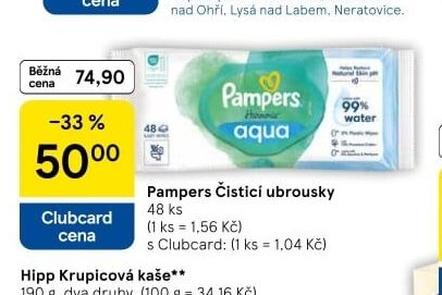 Pampers Čisticí ubrousky