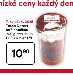 Tesco Dezert se šlehačkou