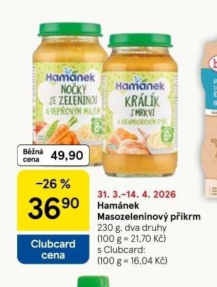 Hamánek Masozeleninový příkrm
