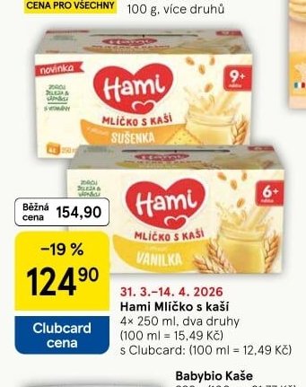 Hami Mlíčko s kaší