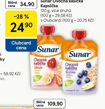 Sunar Ovocná kašička Kapsička
