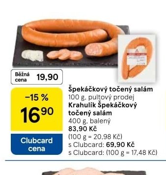 Špekáčkový točený salám