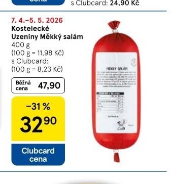 Kostelecké Uzeniny Měkký salám