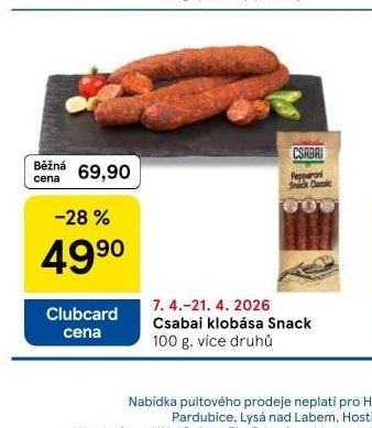 Csabai klobása Snack