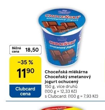 Choceňský smetanový jogurt