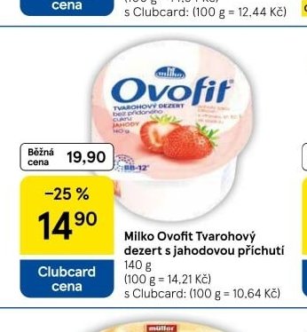 Milko Ovofit Tvarohový dezert