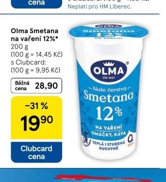 Olma Smetana na vaření 12%