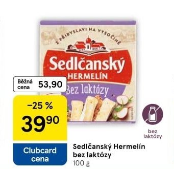 Sedlčanský Hermelín bez laktózy