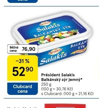 Président Salakis Balkánský sýr jemný