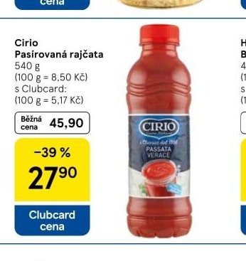 Cirio Pasírovaná rajčata
