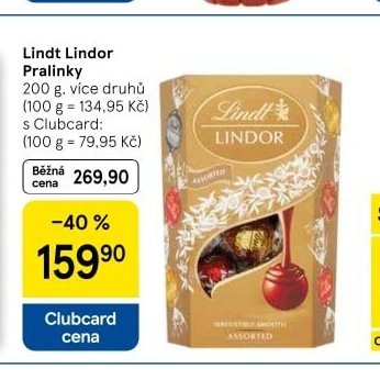 Lindt Lindor Pralinky