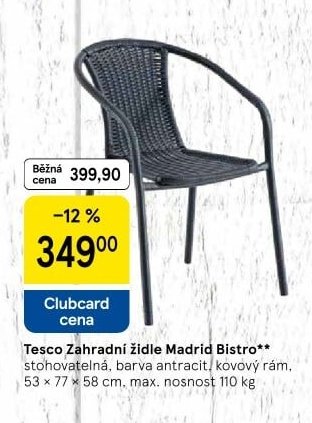 Tesco Zahradní židle Madrid Bistro