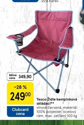Tesco Židle kempinková skládací