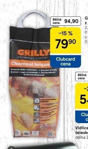 Grilly Brikety z dřevěného uhlí