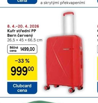 Kufr střední PP Bern červený