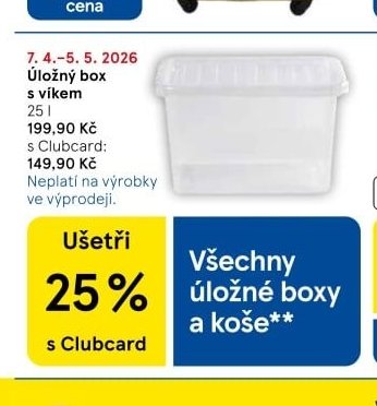 Úložný box s víkem