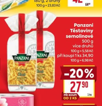 Panzani Těstoviny semolinové