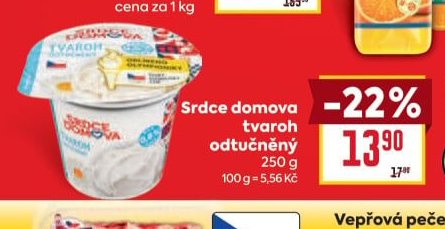Srdce domova tvaroh odtučněný