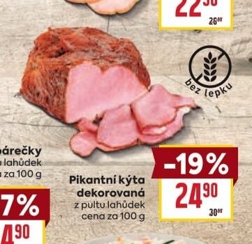 Pikantní kýta dekorovaná