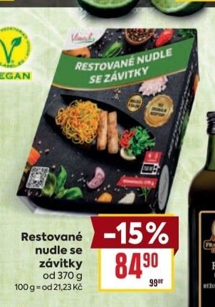Restované nudle se závitky