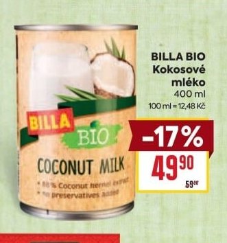 BILLA BIO Kokosové mléko