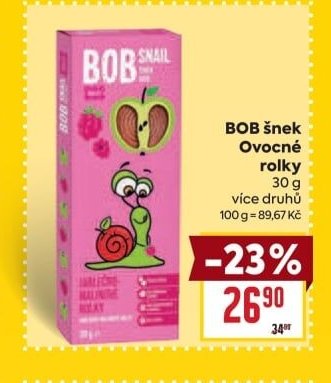 BOB šnek Ovocné rolky