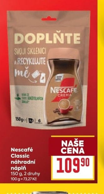 Nescafé Classic náhradní náplň
